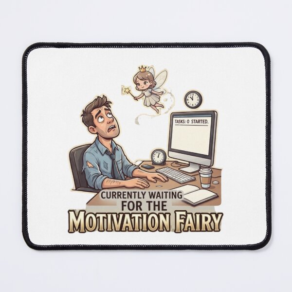 Item preview, Currently Waiting for the Motivation Fairy designed and sold by CleverGoods.