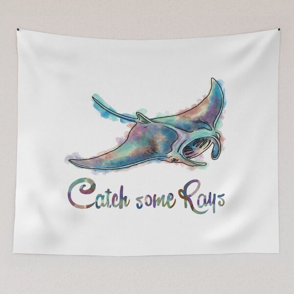 Item preview, Catch some rays, manta ray, underwater animal designed and sold by DoodlingMissy.