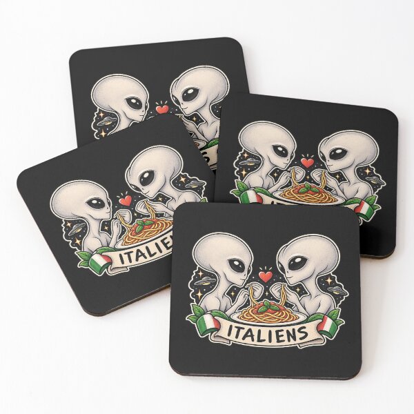 Item preview, Italiens - Funny Alien Spaghetti Pasta Pun designed and sold by DogLord.