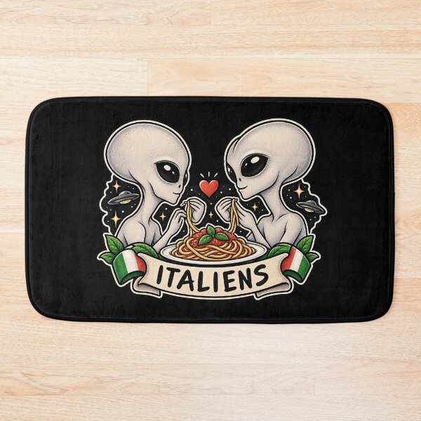 Item preview, Italiens - Funny Alien Spaghetti Pasta Pun designed and sold by DogLord.