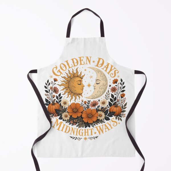 Item preview, Golden Days Midnight Ways – Celestial Autumn Sun & Moon designed and sold by webpatty.
