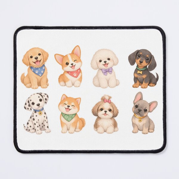 Item preview, Cute Watercolor Dogs – Puppy Illustration designed and sold by Lyannaadesign.