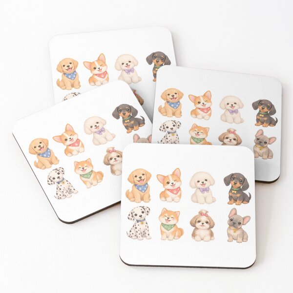 Item preview, Cute Watercolor Dogs – Puppy Illustration designed and sold by Lyannaadesign.