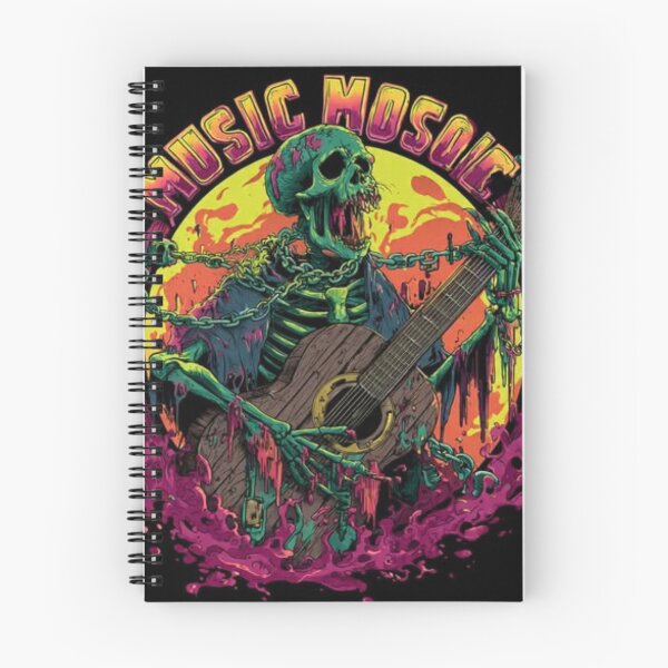 Item preview, Music Mosaic Zombie Guitarist | Undead Skeleton Rocker Graphic designed and sold by TOCOCLAWS.
