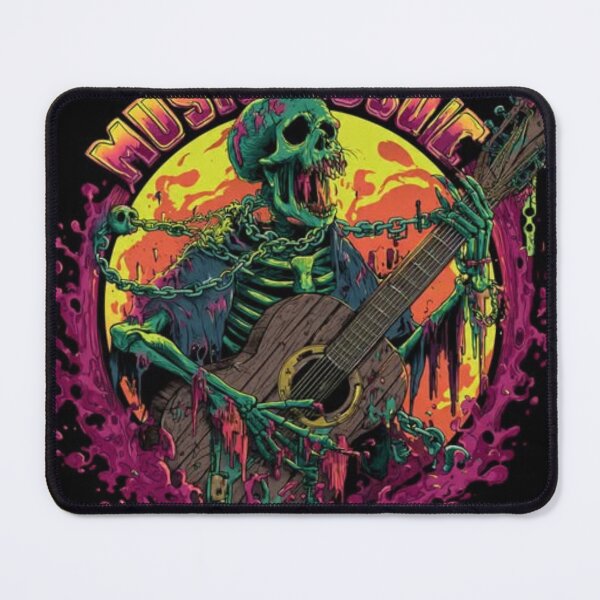 Item preview, Music Mosaic Zombie Guitarist | Undead Skeleton Rocker Graphic designed and sold by TOCOCLAWS.