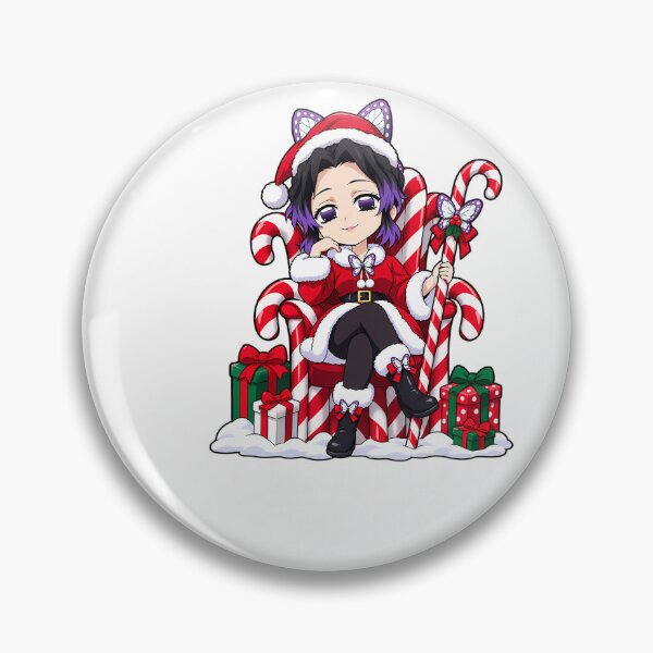 Item preview, Shinobu Kocho Demon Slayer Christmas Candy Cane Throne designed and sold by mildaclairmo.