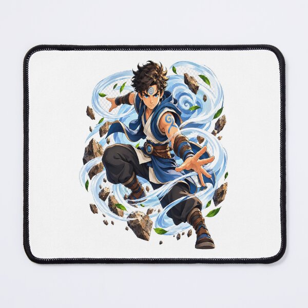 Item preview, Elemental Wind Warrior | Original Fantasy Martial Artist Anime Design designed and sold by Art Wave Studio.