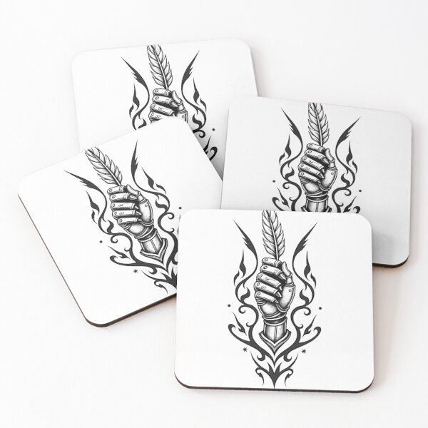 Item preview, Robotic Hand with Quill - AI Inspired Line Art designed and sold by Qubivibe.