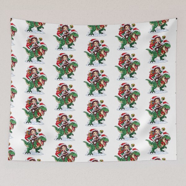 Item preview, Tanjiro Kamado Demon Slayer Christmas T Rex Ride designed and sold by mildaclairmo.