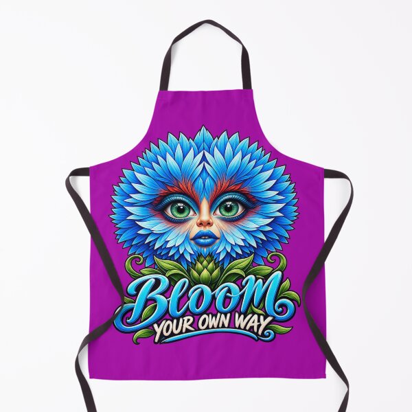 Item preview, Bloom Your Own Way — Surreal Blue Flower Face designed and sold by flashARTstudio.