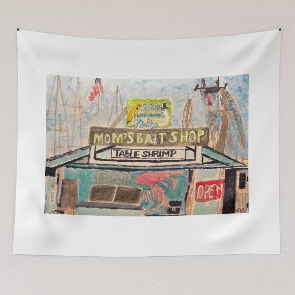 Item preview, Rockport Coastal Bait Shop Watercolor designed and sold by BirdandaBrush.