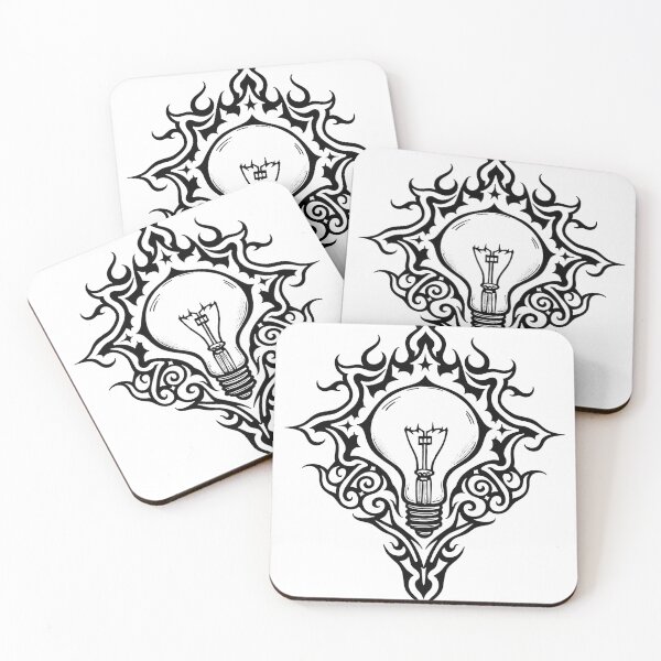 Item preview, AI Inspired Lightbulb Tattoo Flash designed and sold by Qubivibe.