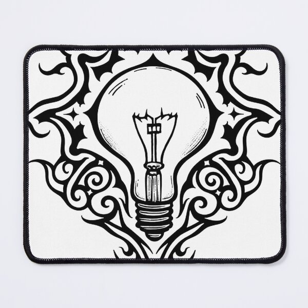 Item preview, AI Inspired Lightbulb Tattoo Flash designed and sold by Qubivibe.