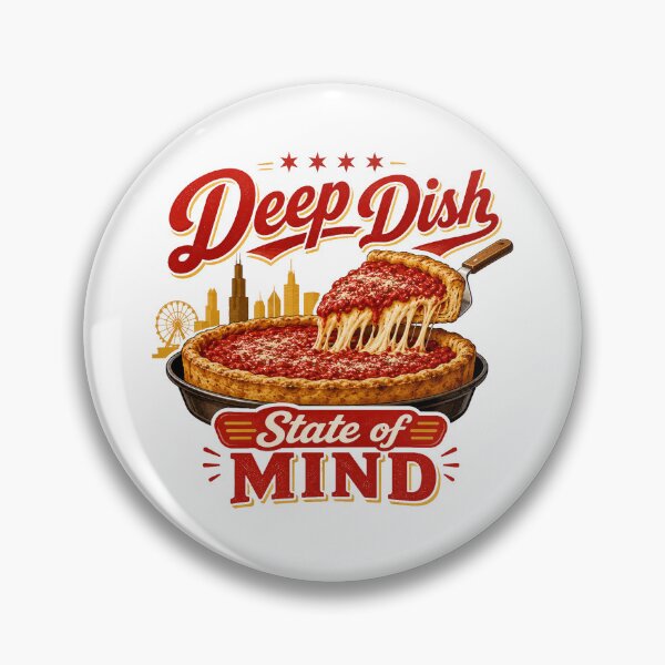Item preview, Deep Dish Gift - State of Mind Chicago designed and sold by RedRubyBubble.