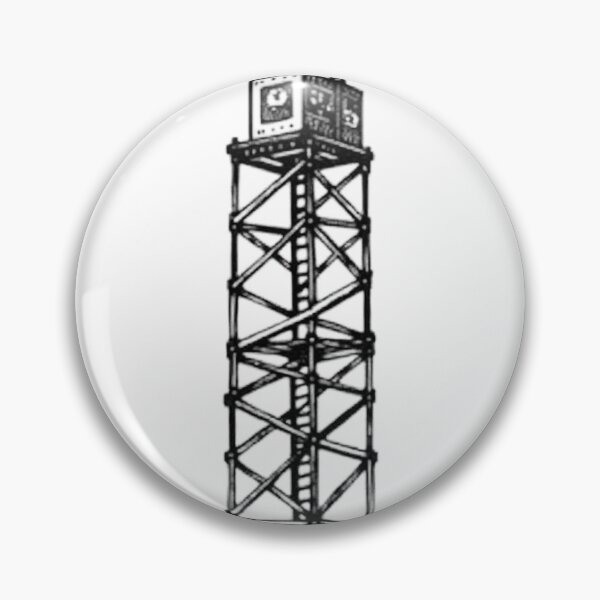 Item preview, Bold Black Ink Ham Radio Tower Tattoo Flash designed and sold by Qubivibe.