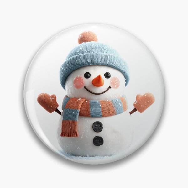 Item preview, Adorable Snowman with Blue Beanie and Orange Scarf designed and sold by colorful-white.