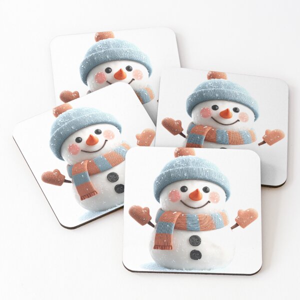 Item preview, Adorable Snowman with Blue Beanie and Orange Scarf designed and sold by colorful-white.