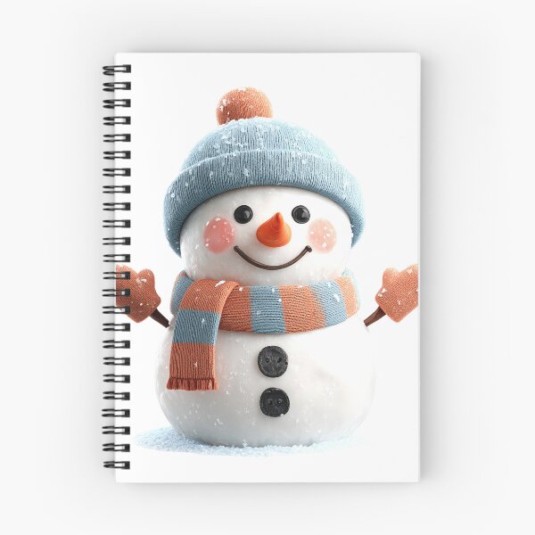 Item preview, Adorable Snowman with Blue Beanie and Orange Scarf designed and sold by colorful-white.