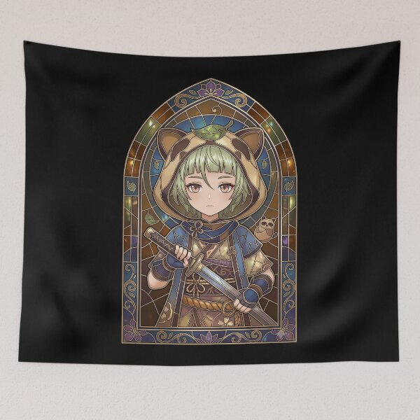 Item preview, Sayu Genshin Impact Moonlit Ninja Stained Glass designed and sold by mildaclairmo.