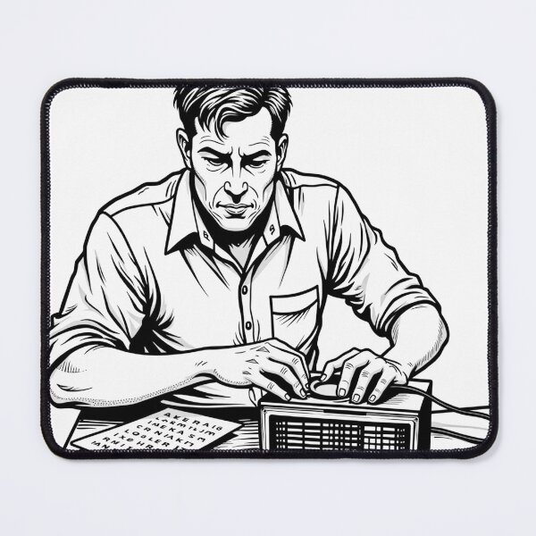 Item preview, Vintage HAM Radio Operator Tattoo Flash designed and sold by Qubivibe.