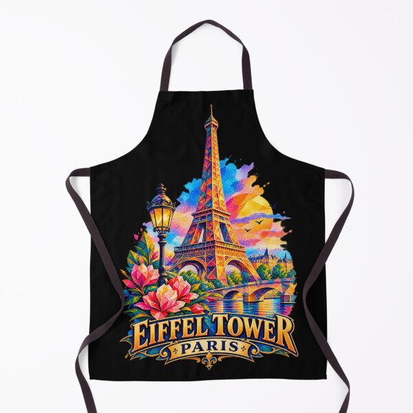 Item preview, ✔ Colorful Geometric Watercolor Art of the Eiffel Tower in Paris – For Travel and Adventure Lovers. designed and sold by Geometric Art..