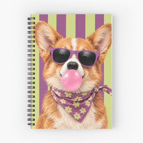 Item preview, Cool Corgi Blowing Bubble Gum in Purple Sunglasses designed and sold by AnyGil.