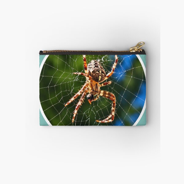 Item preview, Orb Weaver Spider on Web – Macro Nature Photography designed and sold by GusiaTreasures.