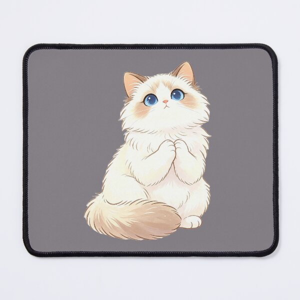 Item preview, Sweet white kitten with blue eyes and a tender pose designed and sold by mixoubraw.