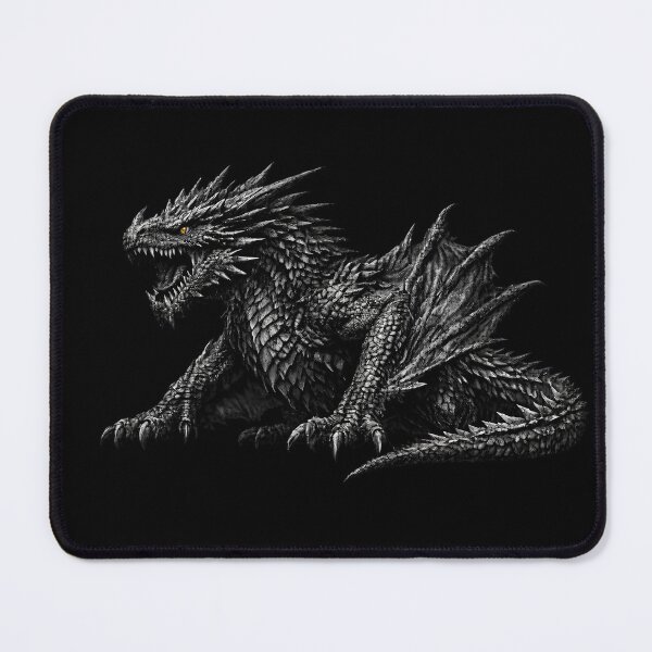 Item preview, Realistic Black Dragon – Dark Fantasy Dragon Art designed and sold by Classic Chaos Creations.