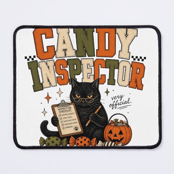 Item preview, Halloween Candy Inspector – Black Cat Watching You  designed and sold by webpatty.
