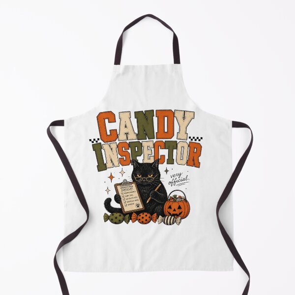 Item preview, Halloween Candy Inspector – Black Cat Watching You  designed and sold by webpatty.