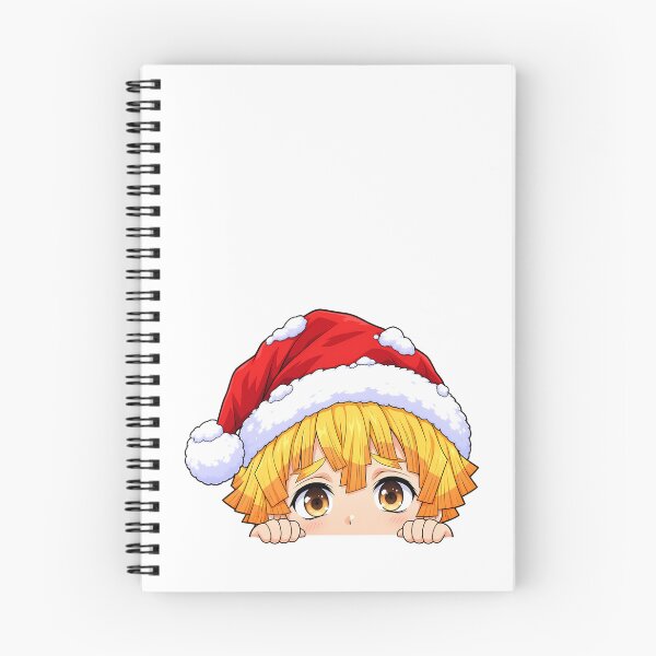 Item preview, Zenitsu Agatsuma Demon Slayer Christmas Peeking Santa Hat designed and sold by mildaclairmo.