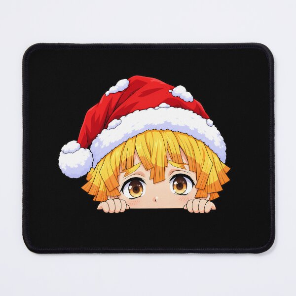 Item preview, Zenitsu Agatsuma Demon Slayer Christmas Peeking Santa Hat designed and sold by mildaclairmo.