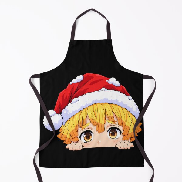 Item preview, Zenitsu Agatsuma Demon Slayer Christmas Peeking Santa Hat designed and sold by mildaclairmo.