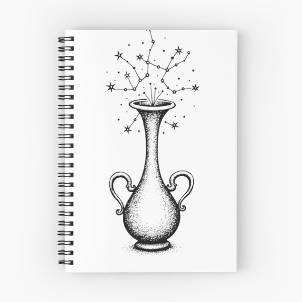 Item preview, Aquarius Zodiac Sacred Geometry Tattoo Flash designed and sold by Qubivibe.