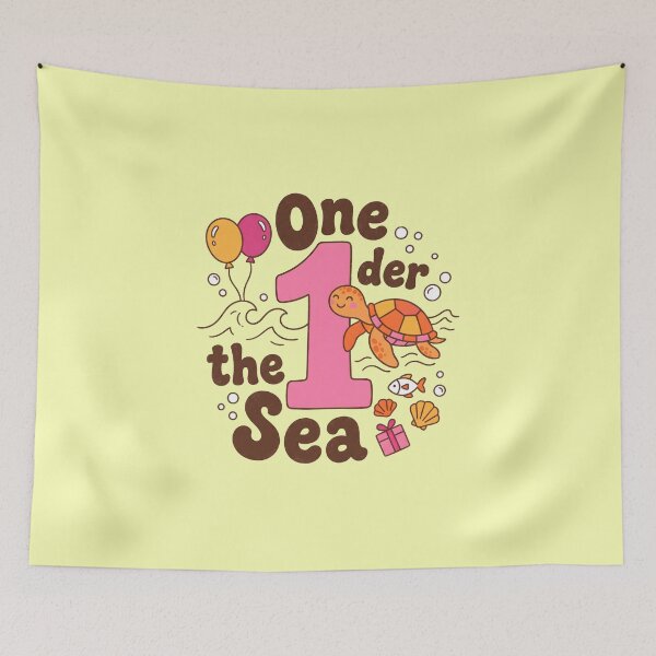 Item preview, One der the Sea Turtle 1st Birthday – Cute Ocean Birthday Design designed and sold by Sea Gem.