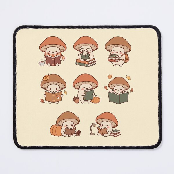 Item preview, Kawaii Cozy Autumn Mushroom reading a book Sticker Pack – Cute Fall Mushroom designed and sold by Kawai Store.