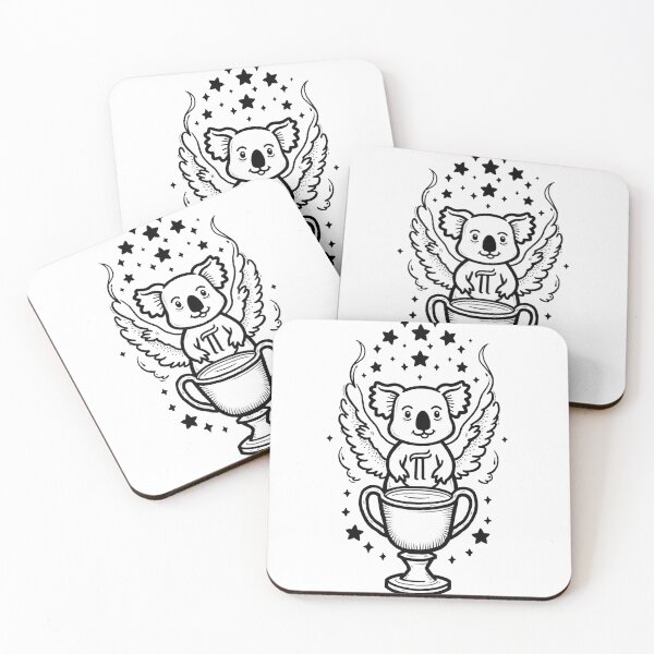 Item preview, Aquarius Koala Holding ♒ Sign | Minimalist Sacred Geometry Tattoo Flash designed and sold by Qubivibe.