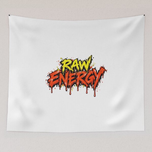 Item preview, Raw Energy Distressed Streetwear Text designed and sold by Inkworksbyshery.