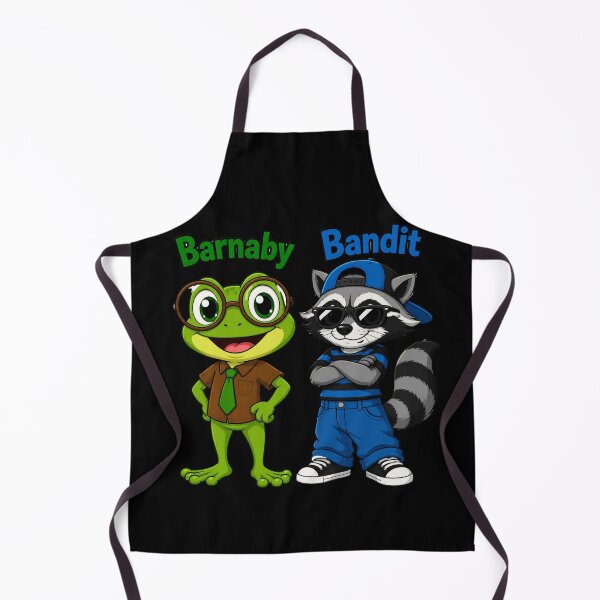 Item preview, Barnaby and Bandit Cute Frog and Raccoon Friends Graphic designed and sold by Chaotic Critters.