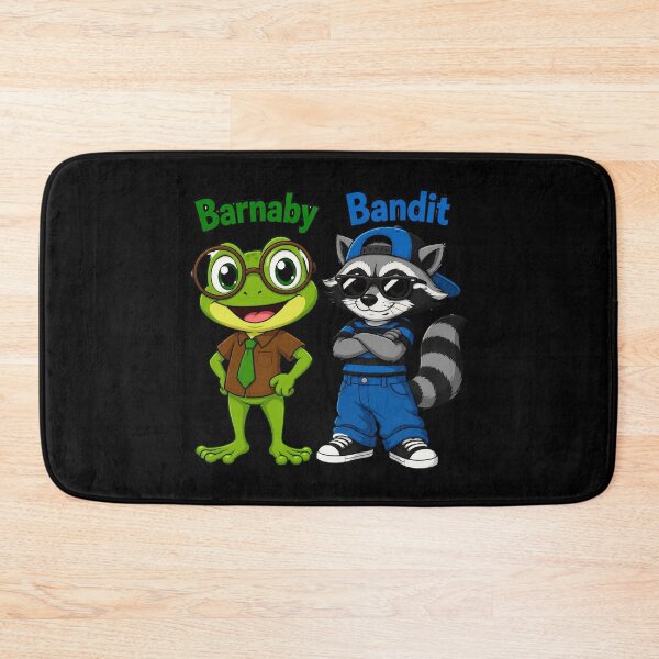 Item preview, Barnaby and Bandit Cute Frog and Raccoon Friends Graphic designed and sold by Chaotic Critters.