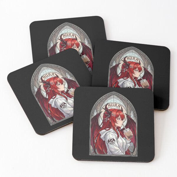 Item preview, Surtr Arknights Prelude Dawn Bubble Tea Stained Glass designed and sold by mildaclairmo.