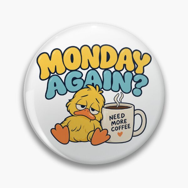 Item preview, Monday Again? – Funny Tired Duck Coffee Lover Design designed and sold by EastEndTownie.