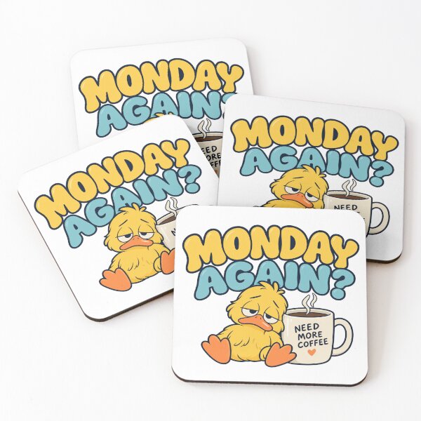 Item preview, Monday Again? – Funny Tired Duck Coffee Lover Design designed and sold by EastEndTownie.