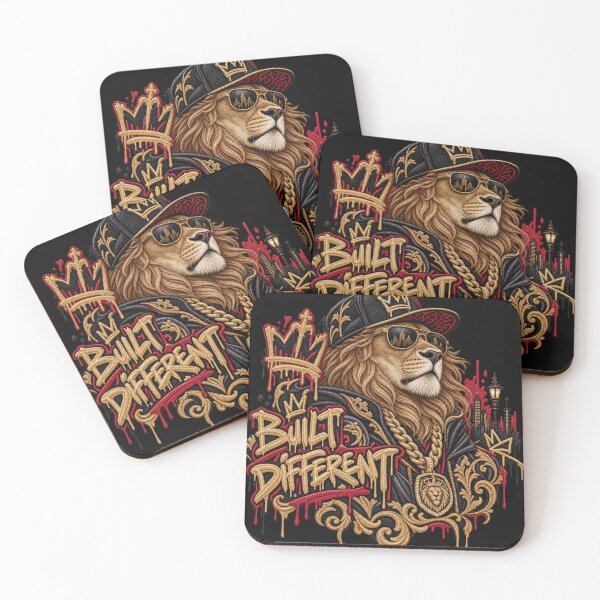 Item preview, Lion Graffiti Embroidery – Built Different Urban Street Art designed and sold by Emoji Emblems.