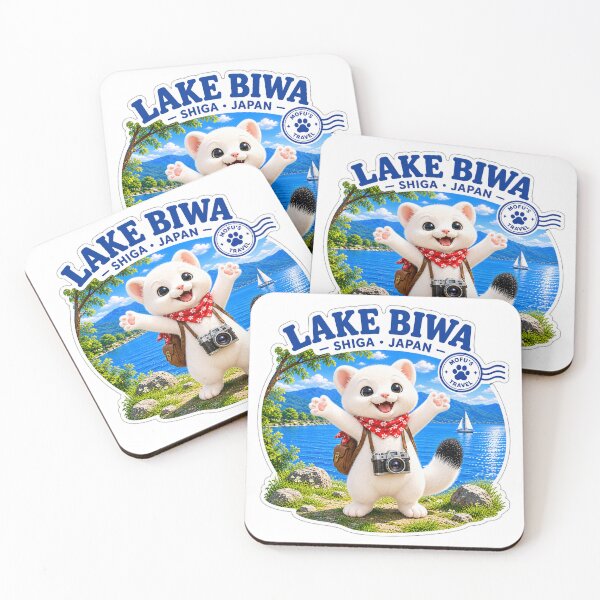 Item preview, Lake Biwa Mofu Travel Sticker – Shiga Japan Kawaii  Mofu Adventure designed and sold by aoisora-kiki55.
