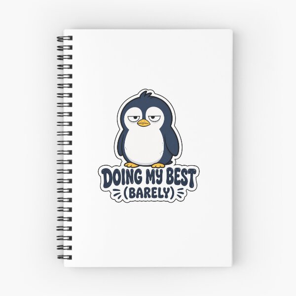 Item preview, Penguin Gift - Doing My Best (Barely) designed and sold by RedRubyBubble.