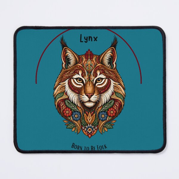 Item preview, Lynx: Born to Be Folk Lynx by PanaluPrint, Polish ornaments designed and sold by PanaluPrint .