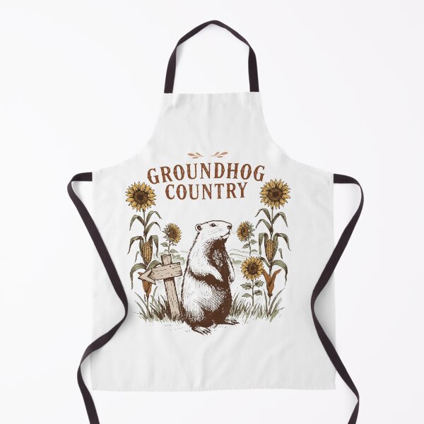 Item preview, groundhog country sunflower farm animal vintage illustration designed and sold by DariaOltes.