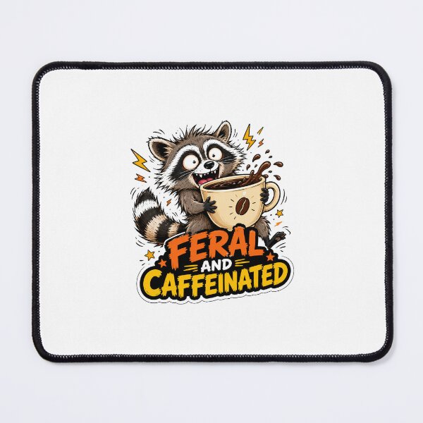 Item preview, Raccoon Gift - Feral and Caffeinated designed and sold by RedRubyBubble.